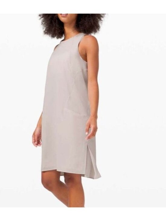 lululemon athletica Dresses & Skirts - NWT Lululemon Shift in Time Dress 10 Dune Beige NEW Casual Athleisure Travel